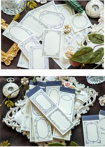 Alideco 400PCS Scrapbook Paper Notage Message Notes Porder Scrapbooking Paper for Journaling Supplies ، ورقة حرفة زخرفية للمجلات غير المرغوب فيها (Baizhantingzhihua) in Kuwait