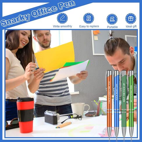 24 Snarky Office Pens Funny Ballpoint Pens Black Ink Pens Work Sucks Pen Set Insulting Complaining Quotes Pen Negative Passive Novelty Gifts for Colleague Coworker Gifts, Vibrant Color(Vibrant) in Saudi Arabia