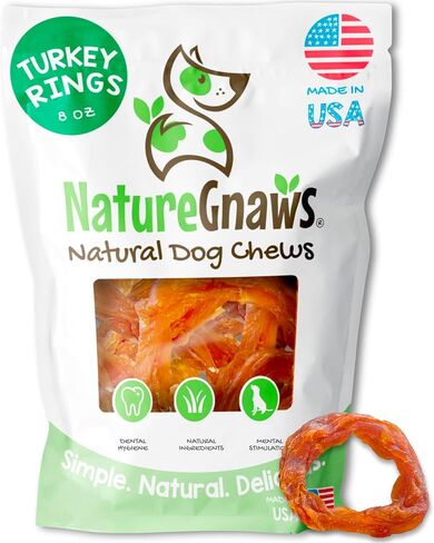 Nature Gnaws USA Turkey Tendons Dog Treats, 4 oz in Kuwait