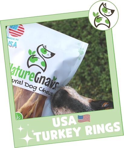Nature Gnaws USA Turkey Tendons Dog Treats, 4 oz in Kuwait