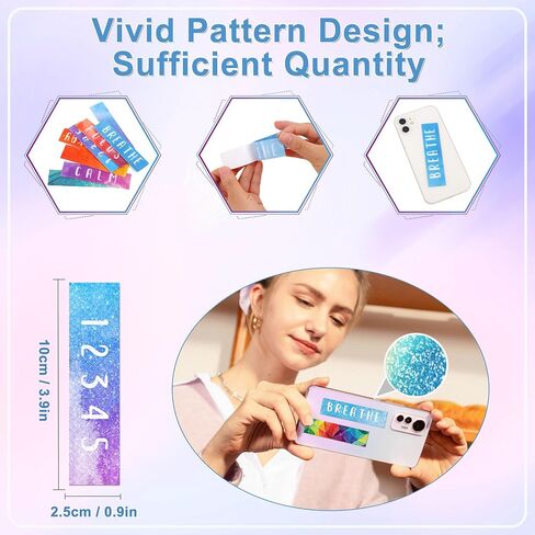 50PCS Calm Strips for Anxiety Sensory Stickers Calm Stickers for Relieve Adults Kids Teens Fidgets Stress Office&Classroom Supplies Anxiety Relief Items with Tactile Textured Surface Patterns(Multi) in Saudi Arabia