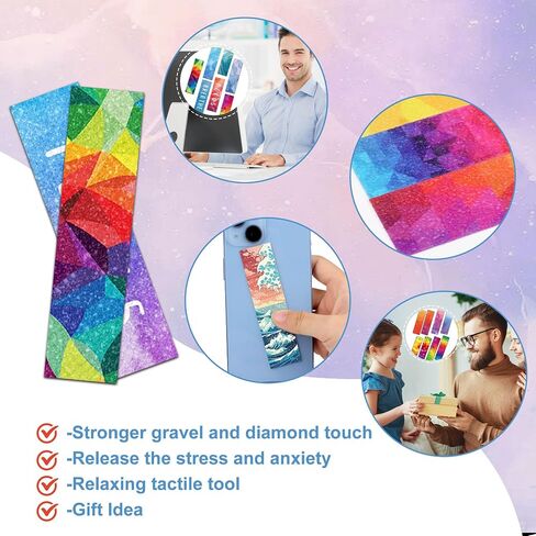 50PCS Calm Strips for Anxiety Sensory Stickers Calm Stickers for Relieve Adults Kids Teens Fidgets Stress Office&Classroom Supplies Anxiety Relief Items with Tactile Textured Surface Patterns(Multi) in Saudi Arabia