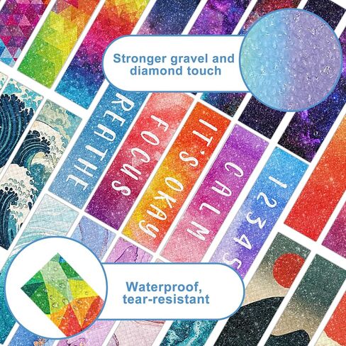 50PCS Calm Strips for Anxiety Sensory Stickers Calm Stickers for Relieve Adults Kids Teens Fidgets Stress Office&Classroom Supplies Anxiety Relief Items with Tactile Textured Surface Patterns(Multi) in Saudi Arabia