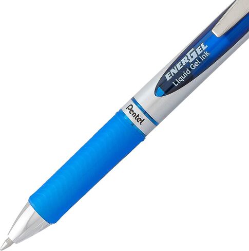 Pentel Energel 0.7 mm Rtx Retractable Liquid Gel Pen - Pack of 6 Black Ink & 6 Blue Ink Metal (Total Of 12 Energel Liquid Gel Ink Pens 0.7) Medium Point - Metal Tip in Saudi Arabia