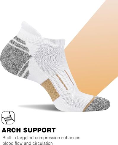 Amutost Ankle Socks Womens Athletic Running Comfort No Show Socks Cushioned 3-6Pairs in Kuwait