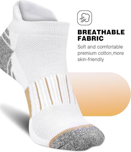 Amutost Ankle Socks Womens Athletic Running Comfort No Show Socks Cushioned 3-6Pairs in Kuwait