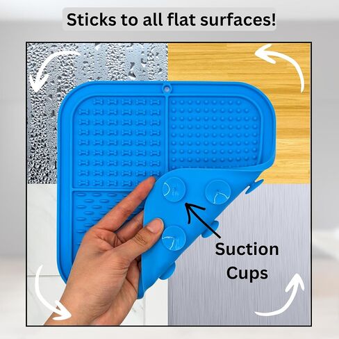 Dog Lick Mat - 2 Pack Slow Feeder for Dogs & Cats to Keep Them Busy Ideal for Grooming & Bathing - Anxiety Relief & Calming in Saudi Arabia