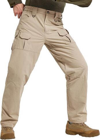 Men's Quick Dry Cargo Pants Water Resistant Tactical Pants Lightweight Stretch Outdoor Work Hiking Pants in Kuwait