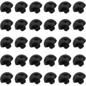 Plastic ABS Mushroom Half Dome Button Buttons 15mm Black Suitable for Sewing Garments, Sweaters, Windbreakers and Other Decorative Buttons -30pcs