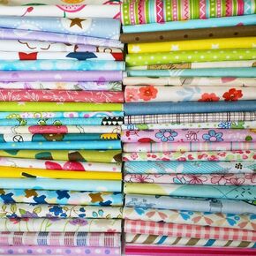 8" x 8" 25 PCS 100% Cotton Fabric Bundles Craft Fabric Bundle Patchwork Pre-Cut Quilt Squares for DIY Sewing Scrapbooking Quilting