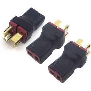 3 pcs RC T Plug Series Connector 1 Female to 2 Male No Wire Power Adapter for RC Quadcopter Multirotor Car