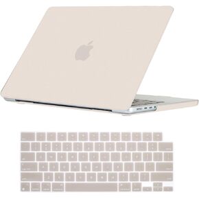 Se7enline Compatible with 2021/2022/2023/2024 MacBook Pro 14 inch Case Hard Shell Laptop Cover for 14-inch MacBook Pro Model A2442 A2779 A2918 A2992 A3112 A3401 M4 M3 M2 M1&Keyboard Skin,Stone Gray