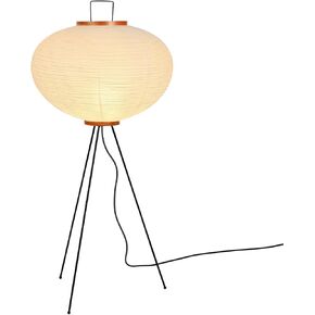 Huga Collective Serenity Glow Akari Paper Lamp | Rice Paper Noguchi Inspired Paper Lantern Floor Lamp for Wabi Sabi Decor | Japanese Rice Paper Floor Lamp