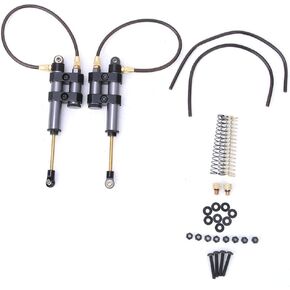 RC Shock Absorber, 2pcs Metal RC Damper with Spring Compatible with SCX10 D90 1/10 RC Car(100mm / 3.9in-)