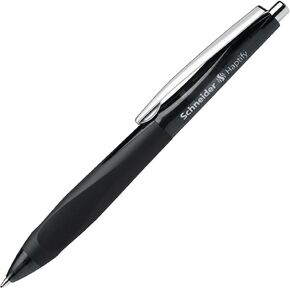 Haptify Clip-on retractable pen Medium Black - ballpoint pen (Clip-on retractable pen, Medium, Black, Stainless steel, Metal)