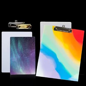 2 PCS Clipboard Resin Molds Portfolio Drawing Board Epoxy Casting Molds with 2 Metal Accessories Letter Size File Folder Silicone Mold for DIY A4 A5 Sketch Board (2 molds and 2 Clips)