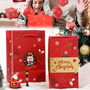iYanoc Surprise Gift Box Explosion，Surprise Box Gift Box For Money，Funoio Gift Boxes, Funoio Surprise Gift Box Christmas, Pop Up Money Box For Cash Gift, Surprise Gift Box Set (12 Bounces)(Green)