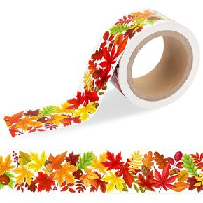 Lucleag 65.6 Ft Fall Leaves Bulletin Board Border, Self-Adhesive Maple Leaves Bulletin Board Border Trim for Fall Autumn Thanksgiving School Classroom Bulletin Board Wall Decorations