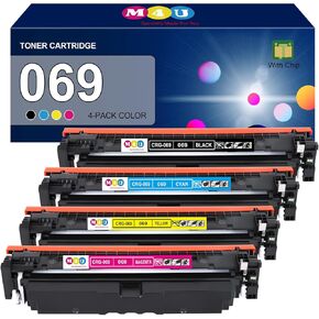 069 Toner Cartridge 4 Pack Compatible with Canon 069 Toner Cartridges, Working for Canon imageCLASS MF753Cdw MF751Cdw LBP674Cdw Printer(Black Cyan Magenta Yellow)