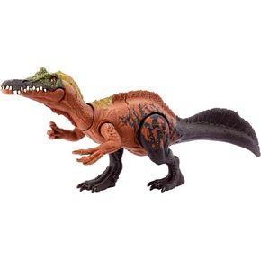 Mattel Jurassic World Wild Roar Dinosaur Toy with Sound & Attack Move, Irritator Posable Action Figure, 11 inches Long
