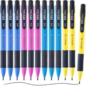 M&G Thick Lead Mechanical Pencil Set, With Colorful Barrel Thick Point (1.8mm), With Erasers, Writes Smooth & Dark, School Supplies, Office Supplies, Sketching Pencils, Drafting Pencil, 12 Count