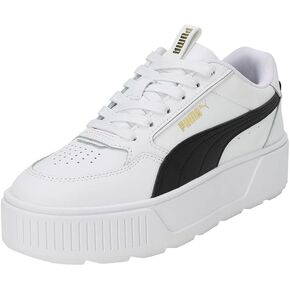 Puma Women's Karmen Rebelle Shoes, Puma White/Puma White/Puma Team Gold, 9.5 M