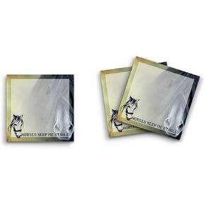 Butler in the Home Sticky Notes 3 Pack 3"x3" 50 Sheet Count Per Pad, Horses Keep Me Stable, Cute Funny Memo Note Pads Stationery Journal Planner Paper