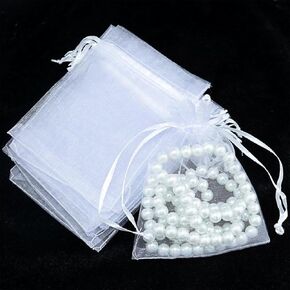 100Pcs 4x4.72 inch Organza Bags, Drawstring Organza Jewelry Pouches Wedding Party Christmas Favor Gift Bags, for Festival, Party, Jewelry, Bathroom Soaps, Pouches Gift Bags. (Multicolor)