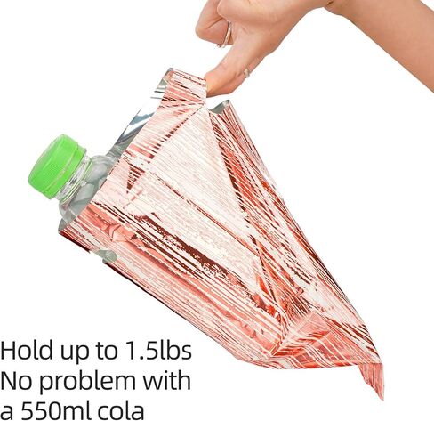 50 Pcs Birthday Party Favor Bags, Stripe Goodie Candy Bags with Handles, Party Treat Bags for Kids Baby Girls & Boys, Plastic Loot Gift Bag Bulk for Baby Showers, Party in Saudi Arabia