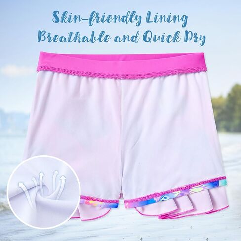 Idgreatim Girls Two Piece Swimsuit Long Sleeve Rash Guard Sets UPF+ 50 Beach Bathing Suit 3-10 Years in Kuwait