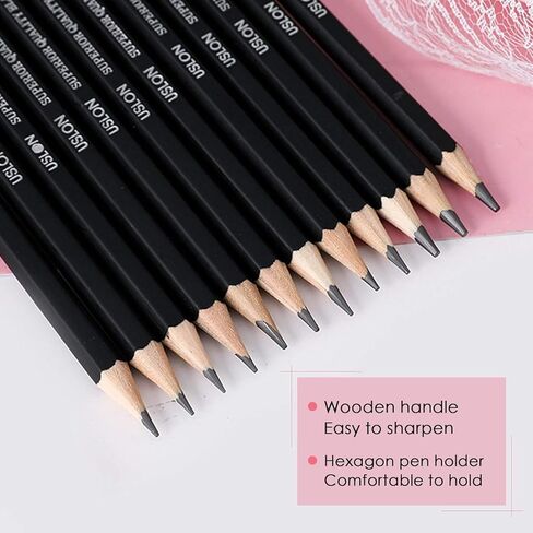 14 Pack Drawing Pencils, Drawing Set Sketch Pencils Kit, Drawing Pencils for Sketching, Graphite Pencils for Artists Beginner, Ideal for Drawing, Sketching in Saudi Arabia
