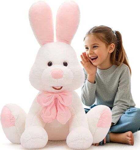 MorisMos Large Bunny Stuffed Animal 31.5'' Giant Stuffed Rabbit Toy for Kid Girl Boy,USA-Designed White Big Rabbit Plush, Jumbo Bunny Gifts for Easter in Saudi Arabia