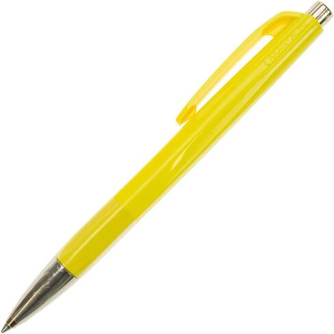 Caran Dache Ballpoint Pen, Lemon Yellow, with SwissRide Blue Medium Cartridge in Kuwait
