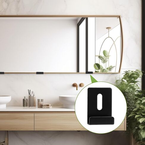 6 أجهزة كمبيوتر أقواس المرآة للتعليق على الحائط ، الفولاذ المقاوم للصدأ U جدار مثبتة على الحائط شمح قوس معدة مع مرآة الثقيلة المسمار أجهزة التثبيت لإطار الصورة ، لوحة الإعلانات ، وجدار السيراميك in Kuwait