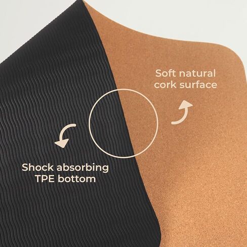 Travel Mouse Pad, Cork with Non-slip TPE Back, Small 8.1" x 6" x 5 mm Thick, Medium-drag for Precision Computer Work, 100% Upcycled, Premium Fine-grain Cork Comfort, Soft Surface, Non-toxic Mat in Saudi Arabia