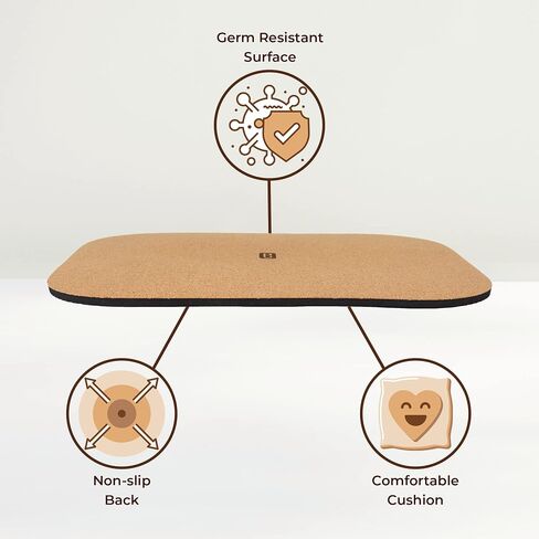 Travel Mouse Pad, Cork with Non-slip TPE Back, Small 8.1" x 6" x 5 mm Thick, Medium-drag for Precision Computer Work, 100% Upcycled, Premium Fine-grain Cork Comfort, Soft Surface, Non-toxic Mat in Saudi Arabia
