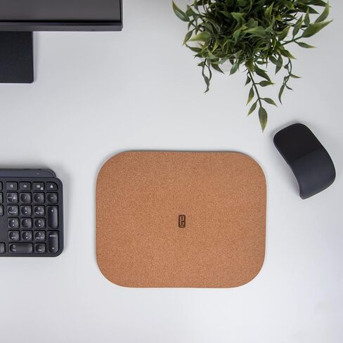 Travel Mouse Pad, Cork with Non-slip TPE Back, Small 8.1" x 6" x 5 mm Thick, Medium-drag for Precision Computer Work, 100% Upcycled, Premium Fine-grain Cork Comfort, Soft Surface, Non-toxic Mat in Saudi Arabia