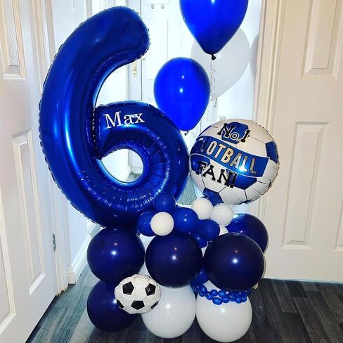 Navy Blue Number 6 بالونات ، 40 بوصة غامقة الأزرق 6 بالون عيد ميلاد كبير رقائق مايلر رقم البالونات الرقمية لتخرج حفلة عيد ميلاد ديكورات الذكرى السنوية in Saudi Arabia