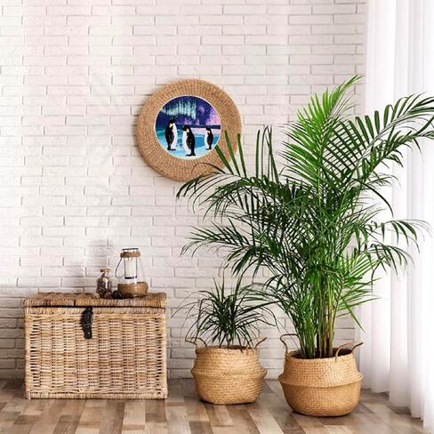 Jryyr Friendship Higts مجموعات التطريز للمبتدئين ، مجموعة التطريز للمبتدئين الكبار DIY Christmas Cross Stitch مجموعات مع الأنماط والتعليمات. (البطاريق وأورورا بورياليس) in Kuwait