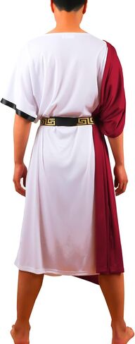 EAWIN Men's Deluxe Classic Toga Costume Set Including Tunic, Belt, and Gold Metal Laurel Wreath Roman God Summer Party Dress in Kuwait