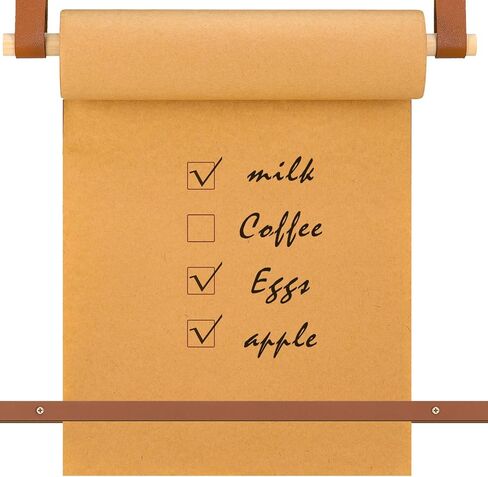 Lincia Wall-Mounted 12" Kraft Paper Roll Dispenser-Roller Kraft Paper Roll Display - Wall Decor/Butcher Paper Holder - Includes 30meter Kraft Paper Roll for Artwork, to-do Lists, Ideas Ideal for Home in Saudi Arabia