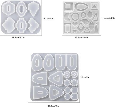 Silicone Resin Storage Box, 3 Slot Pen Holder, Makeup Brush Organizer, Lipstick Container, Jewelry Storage, DIY Clay Casting Mold in Saudi Arabia