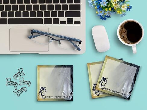 Butler in the Home Sticky Notes 3 Pack 3"x3" 50 Sheet Count Per Pad, Horses Keep Me Stable, Cute Funny Memo Note Pads Stationery Journal Planner Paper in Saudi Arabia
