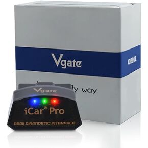 Vgate iCar Pro (BT3.0/BLE4.0) Car Code Reader Engine Fault Wireless OBD2 Scanner Diagnostic Tool for All OBD2 Protocol Cars Since 1996，Support Android & iOS & Windows，Black