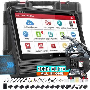 2024 LAUNCH X431 V Pro 4.0 Elite OEM Bluetooth Bidirectional Scan Tool with All Connectors,Same as X431 Pro3S+,Online Coding&37+ Reset for All Cars,Key Programming,All-in-1 Auto Scanner for Auto Shops