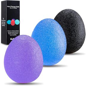 3 Pieces Hand Therapy Balls Hand Squeeze Balls for Hand Exercise Stress Relief