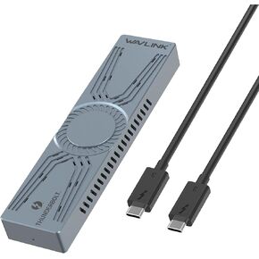 WAVLINK 40Gbps M.2 SSD Enclosure , Thunderbolt 3 to M/B+M Key 2280 PCIe NVMe Enclosure, Compatible with Thunderbolt 3/USB3.2/3.1/Type-C, M.2 Enclosure with High Performance Heatsink, up to 4TB
