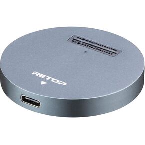 RIITOP NVMe to USB Docking Station, External M.2 PCI-e NVMe SSD to USB-C Reader Adapter for M.2 (M Key) NVMe SSD