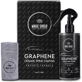 Graphene Ceramic Spray Coating - Quick & Easy Application for Cars, Motorcycles, Boats & More - Professional-Grade Sealant for Maximum Gloss & Shine - Waterless Wash & Wax - 16oz Bottle