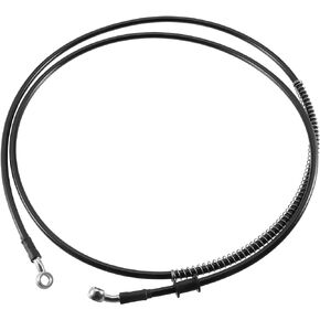 X AUTOHAUX 130cm AN3 M10 Car Hydraulic Brake Line Oil Hose Pipe Fitting 28° 28° Stainless Steel for Car Motorcycle Dirt Racing Bike Black